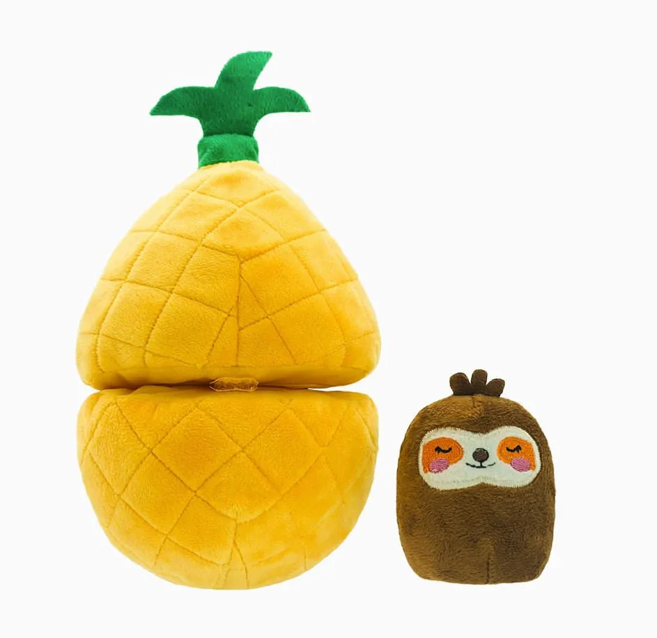 Hugsmart Pineapple Fruity Critterz Squeaker Dog Toy - Pet's Shop