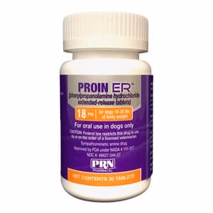 Rx Proin ER (phenylpropanolamine hydrochloride) Extended-Release Tablets for Dogs - Pet's Shop