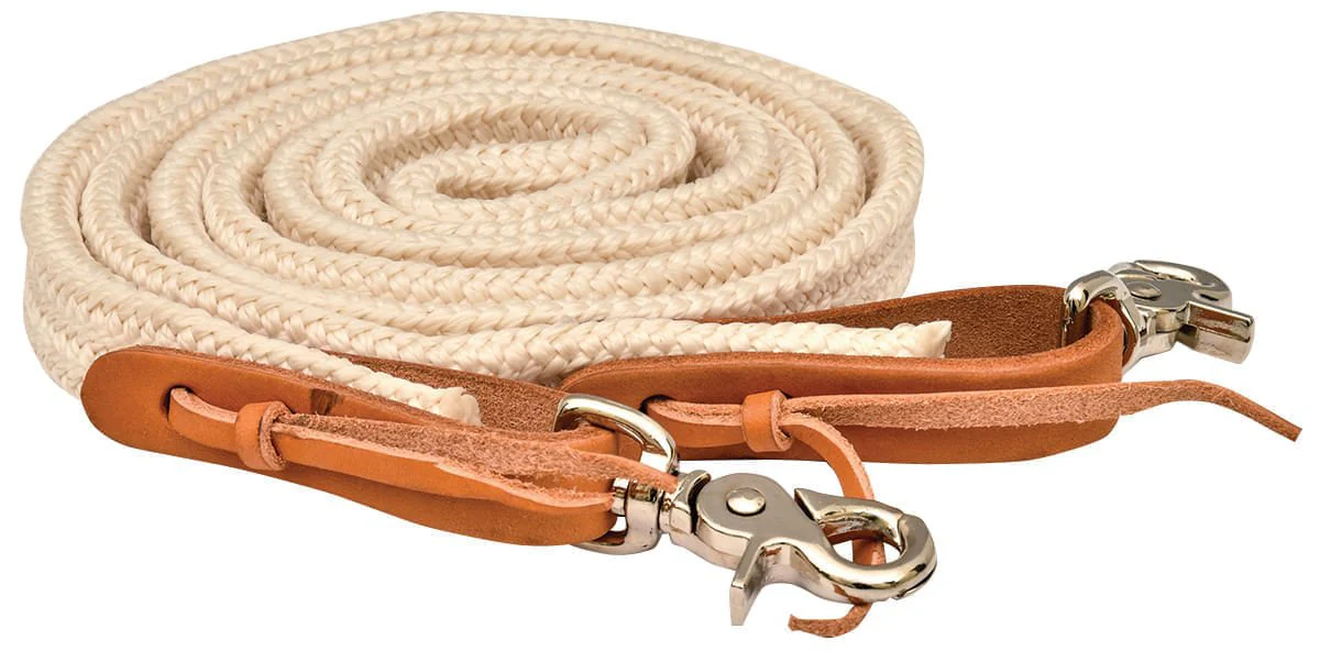 Mustang Flat Braided Poly Roping Rein, 1