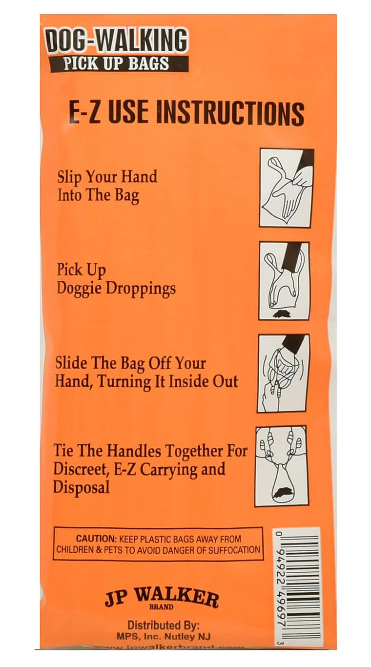 JP Walker Dog-Walking Pick Up Bags, 100 ct - Pet's Shop