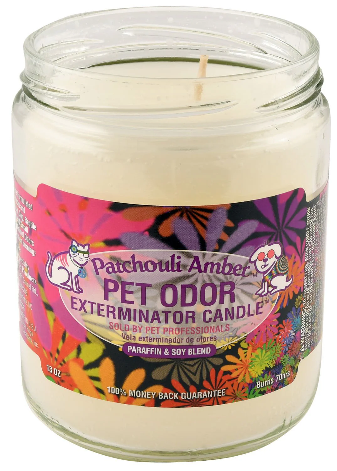 Pet Odor Exterminator Candle, Patchouli Amber, 13 oz - Pet's Shop