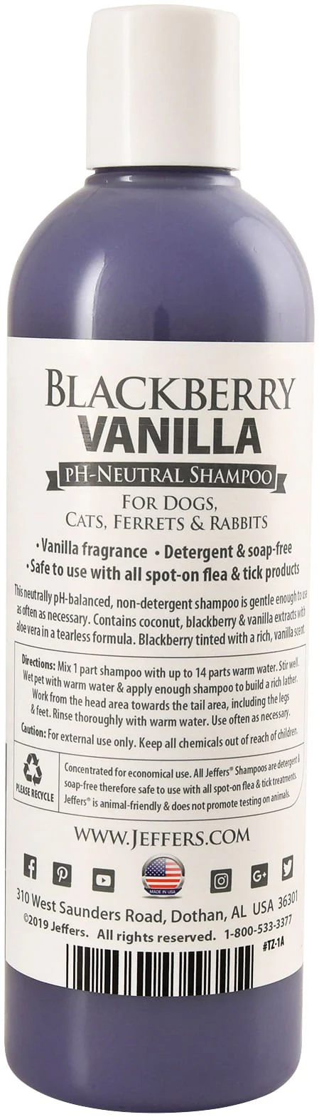 Blackberry Vanilla pH-Neutral Pet Shampoo - Pet's Shop