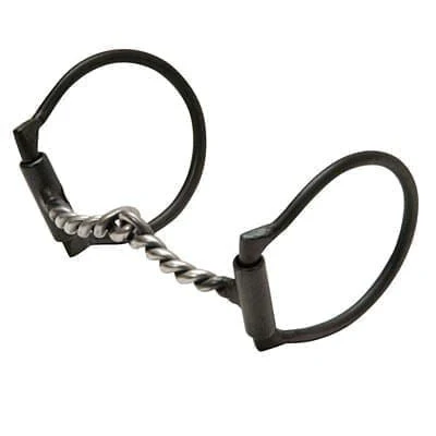 Black Steel Offset Dee Horse Bit, Snaffle Mouth - Pet's Shop