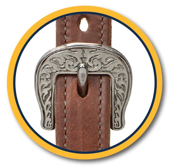 Synergy Harness Leather Headstall with Designer Hardware, 3/4