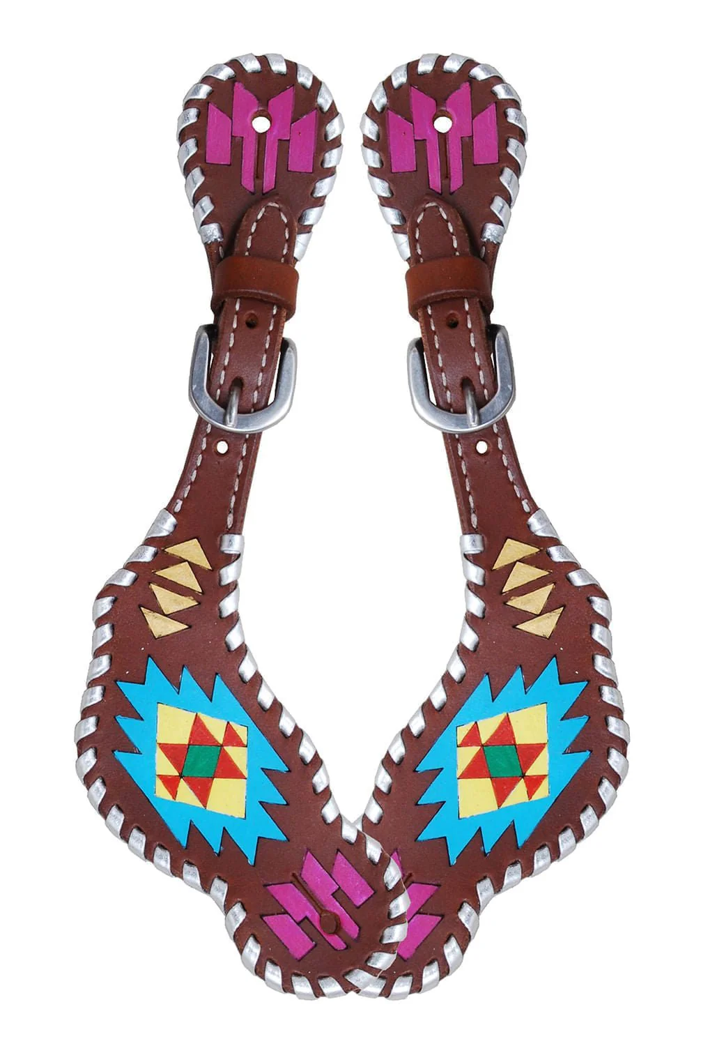 Rafter T Ladies' Painted Aztec Spur Straps - Pet's Shop