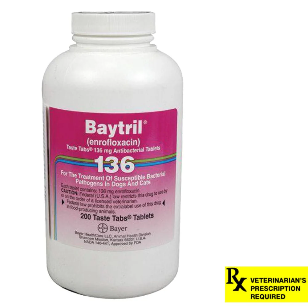 Rx Baytril for Dogs and Cats (Tablets) - Pet's Shop