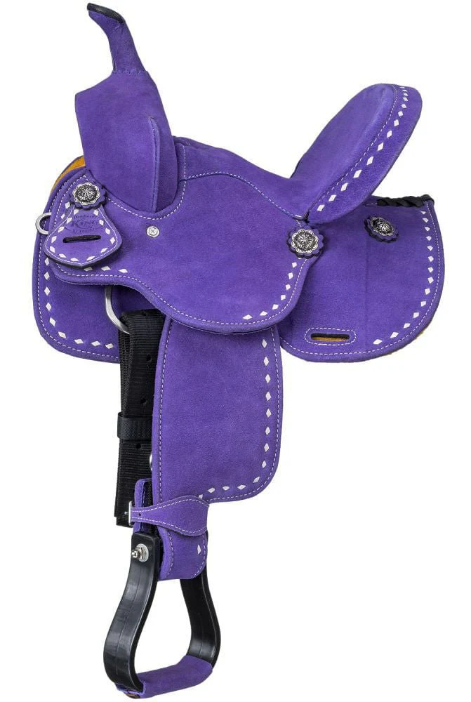King Series Youth Stratford Suede Barrel Saddle - Pet's Shop
