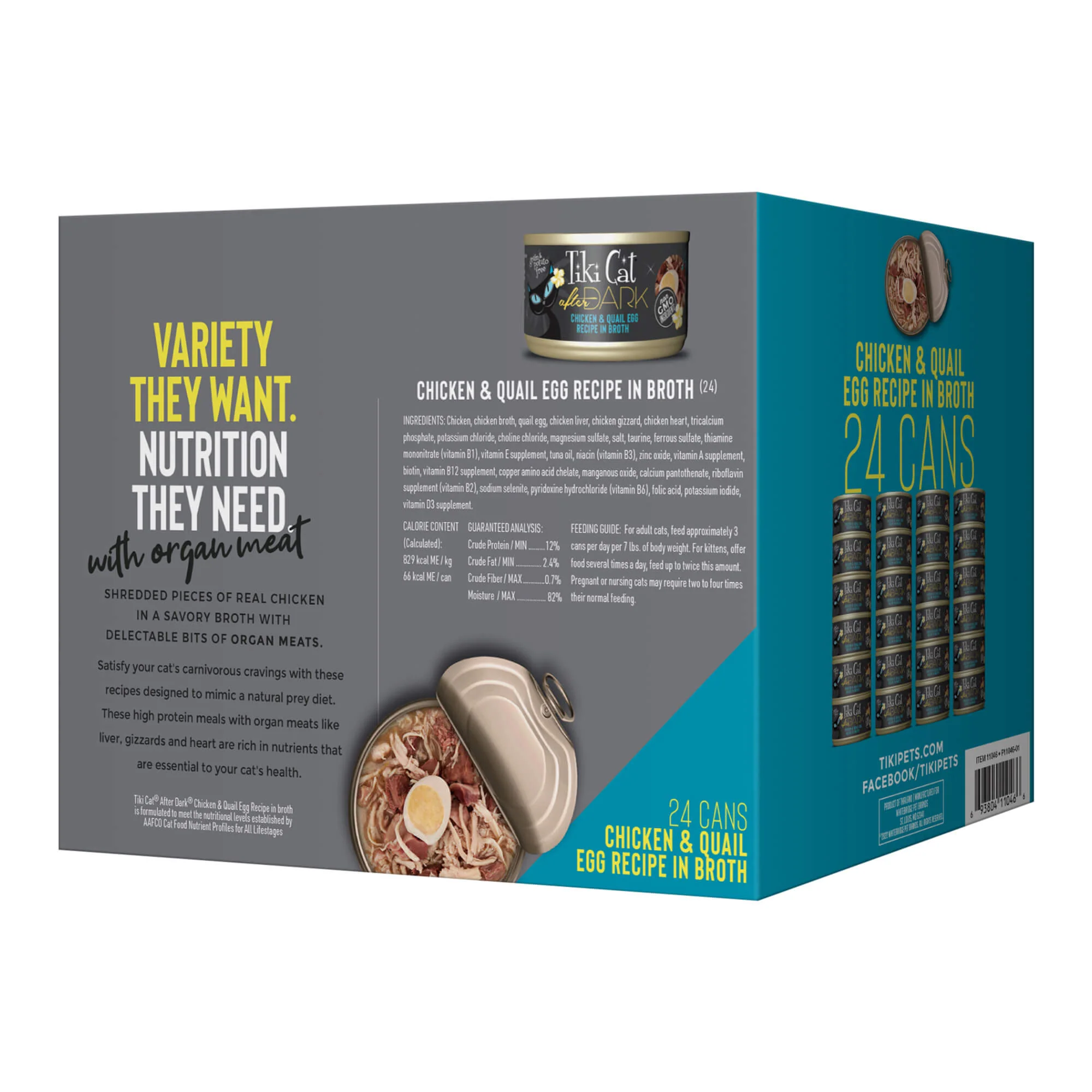 Tiki Cat After Dark Wet Cat Food, Chicken & Quail Egg Multi Pack - Pet's Shop