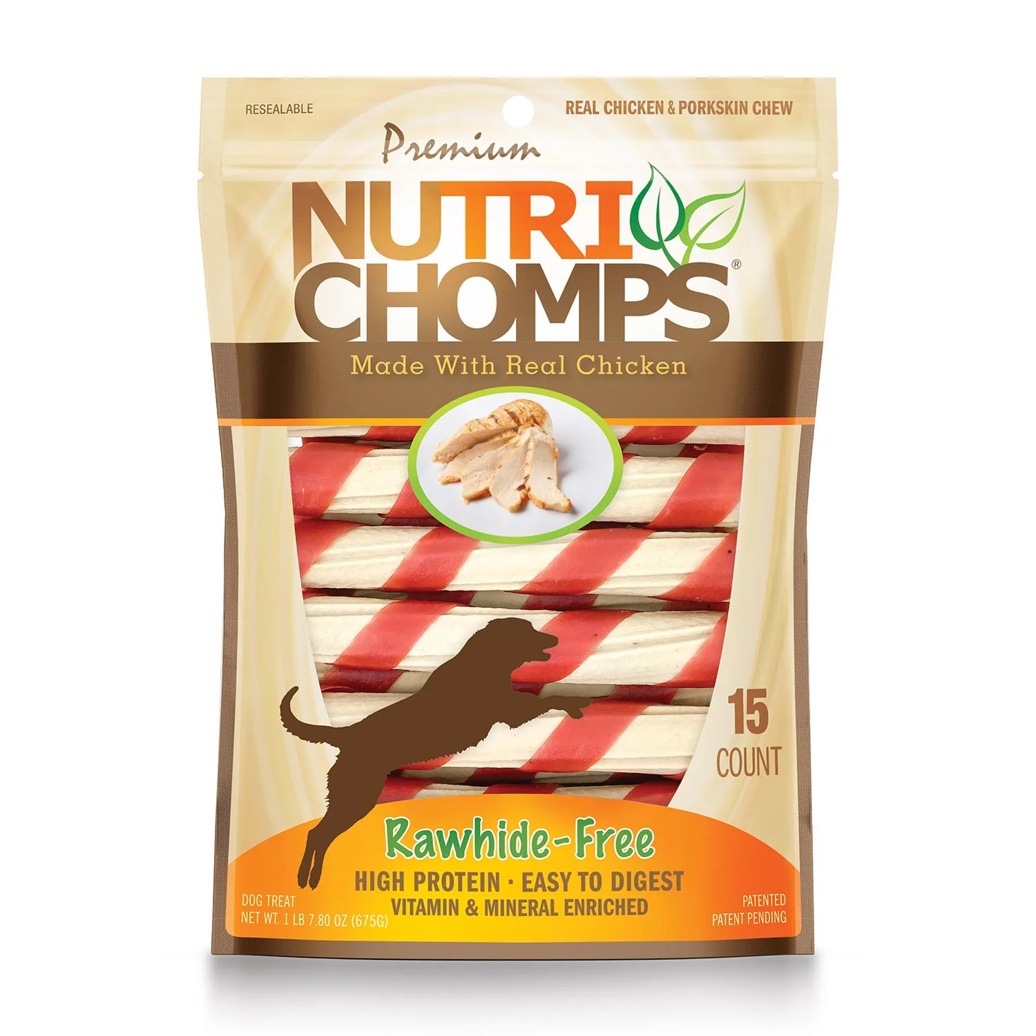 NutriChomps 15ct Chicken Twist with Flavor Wrap - Pet's Shop