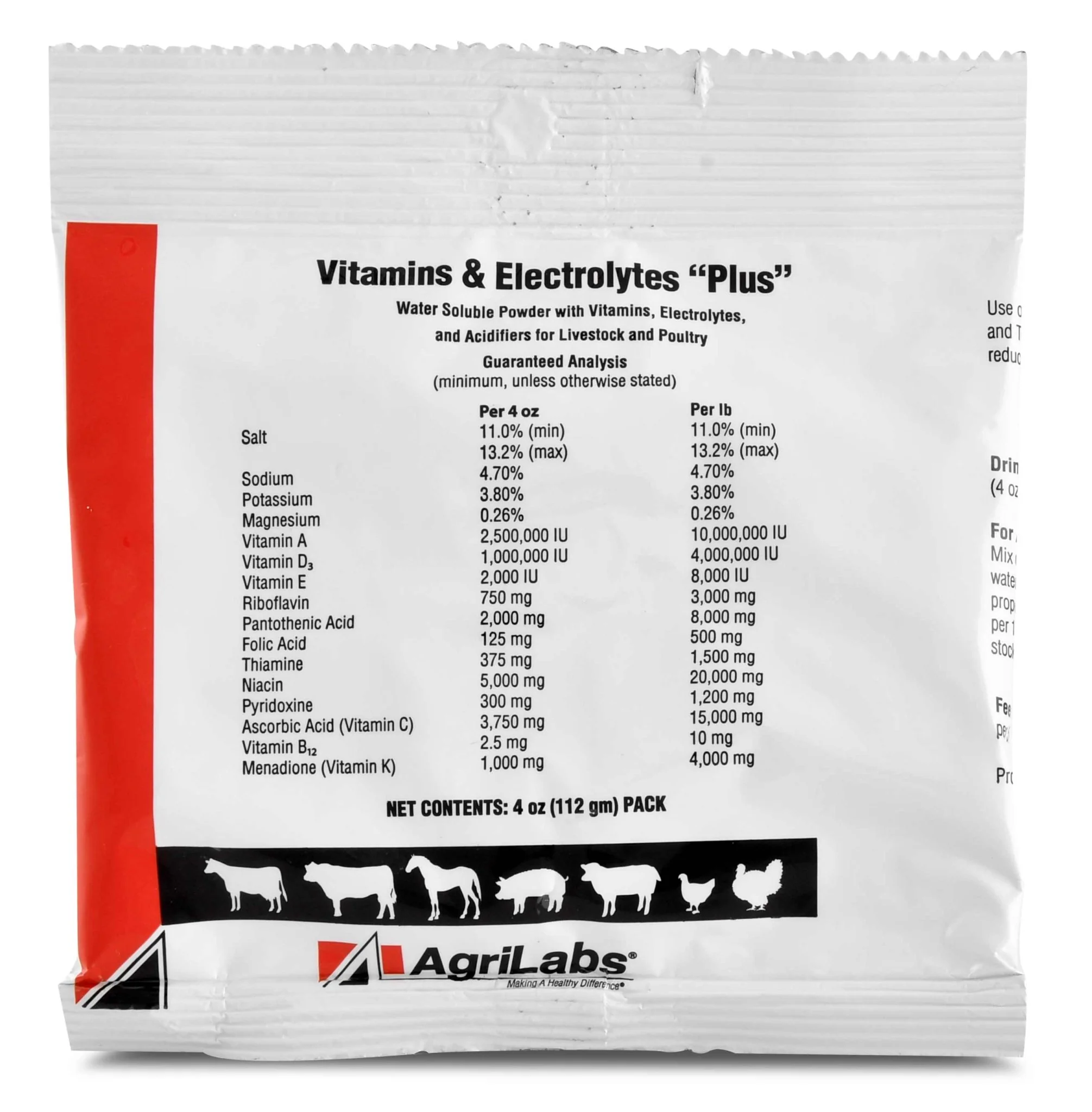 Vitamins & Electrolytes PLUS, 4 oz pkg - Pet's Shop