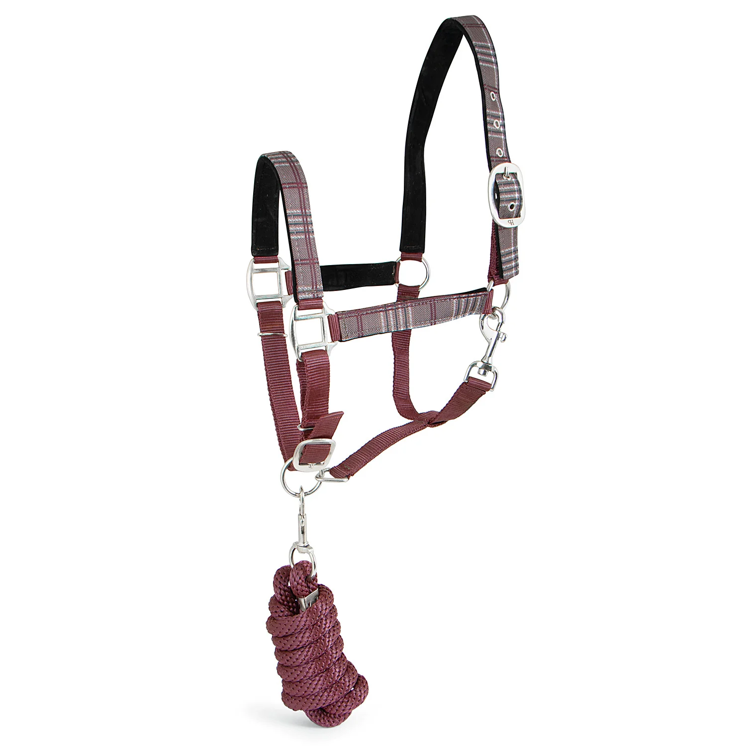 Poplar Head Nylon Horse Halter & Lead Matching Set, Full Size - Pet's Shop