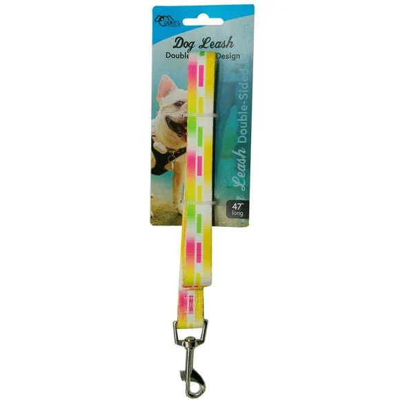 Dog Leash Double-Sided Design Print, Assorted Patterns, 47