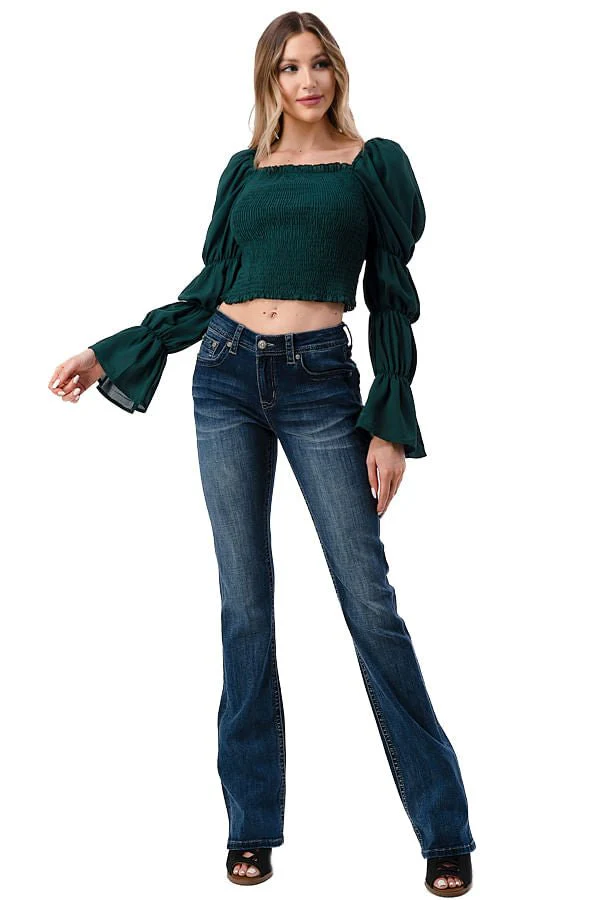 Grace in LA 3D Aztec Mid Rise Bootcut Jeans - Pet's Shop