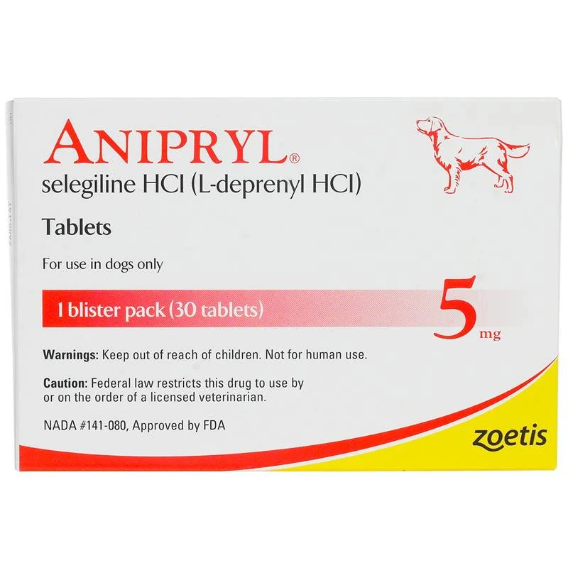 Rx Anipryl selegilline HCl (L-deprenyl HCl) Tablets for Dogs - Pet's Shop