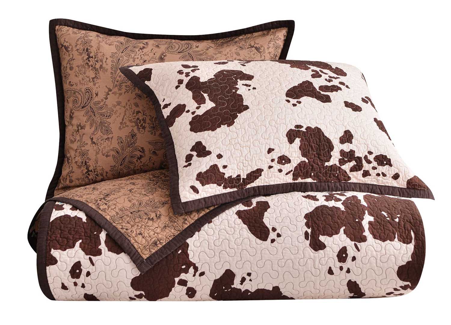 Elsa Cowhide Reversible 3 Piece Quilt Set - Pet's Shop