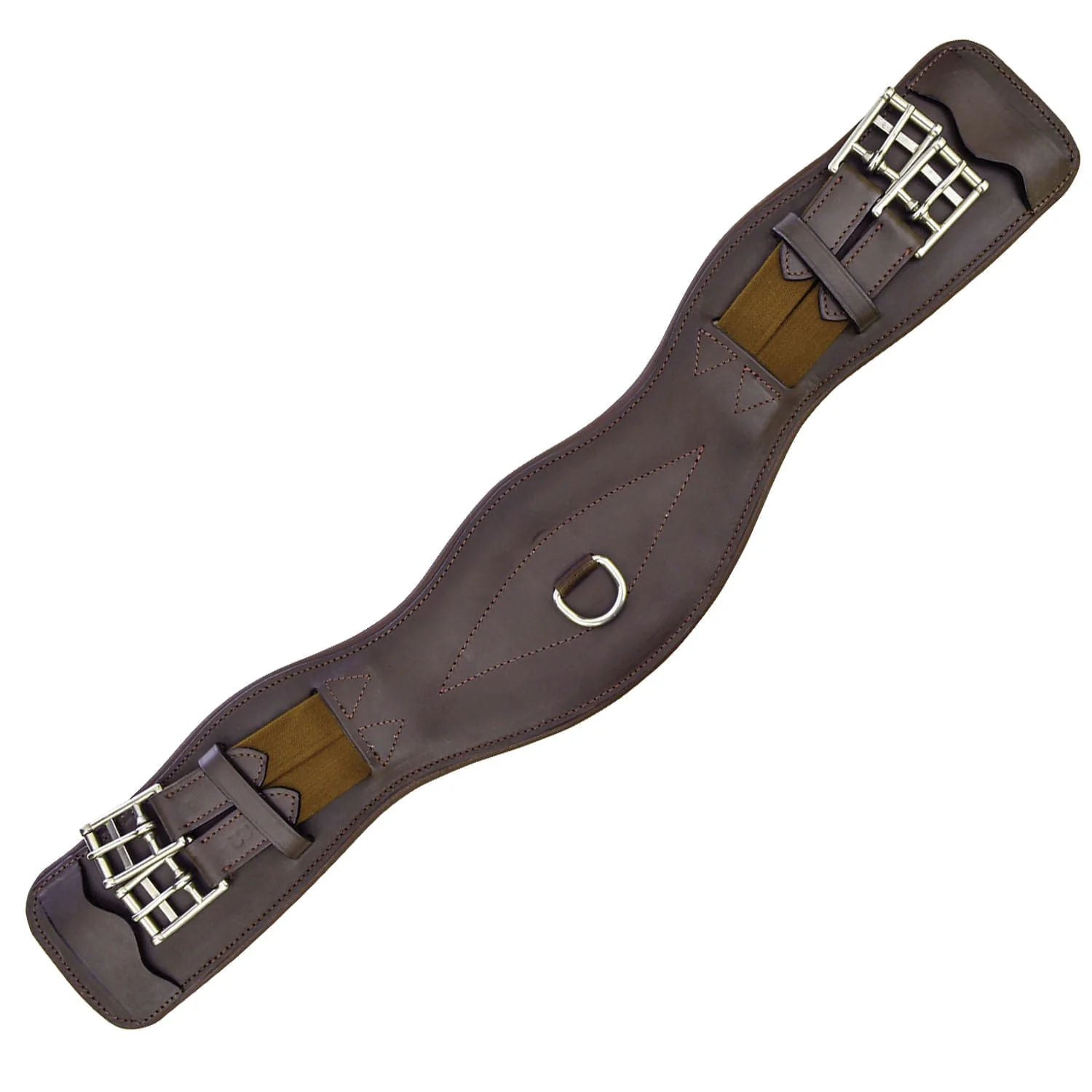 Uniquely English Contoured Monoflap Girth, Havana - Pet's Shop