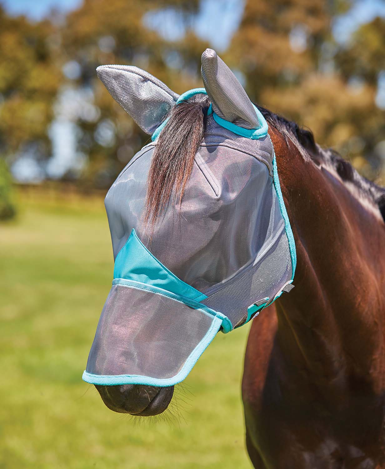 Weatherbeeta ComFITec Deluxe Fine Mesh Horse Fly Mask with Ears & Nose - Pet's Shop