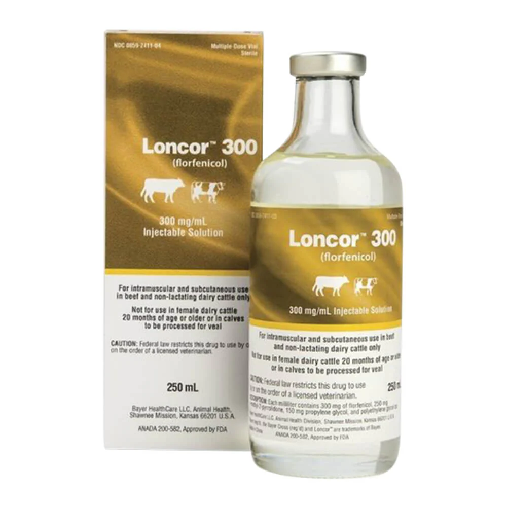 Rx Loncor 300 (florfenicol) Injectable Solution for Cattle, 500 mL - Pet's Shop