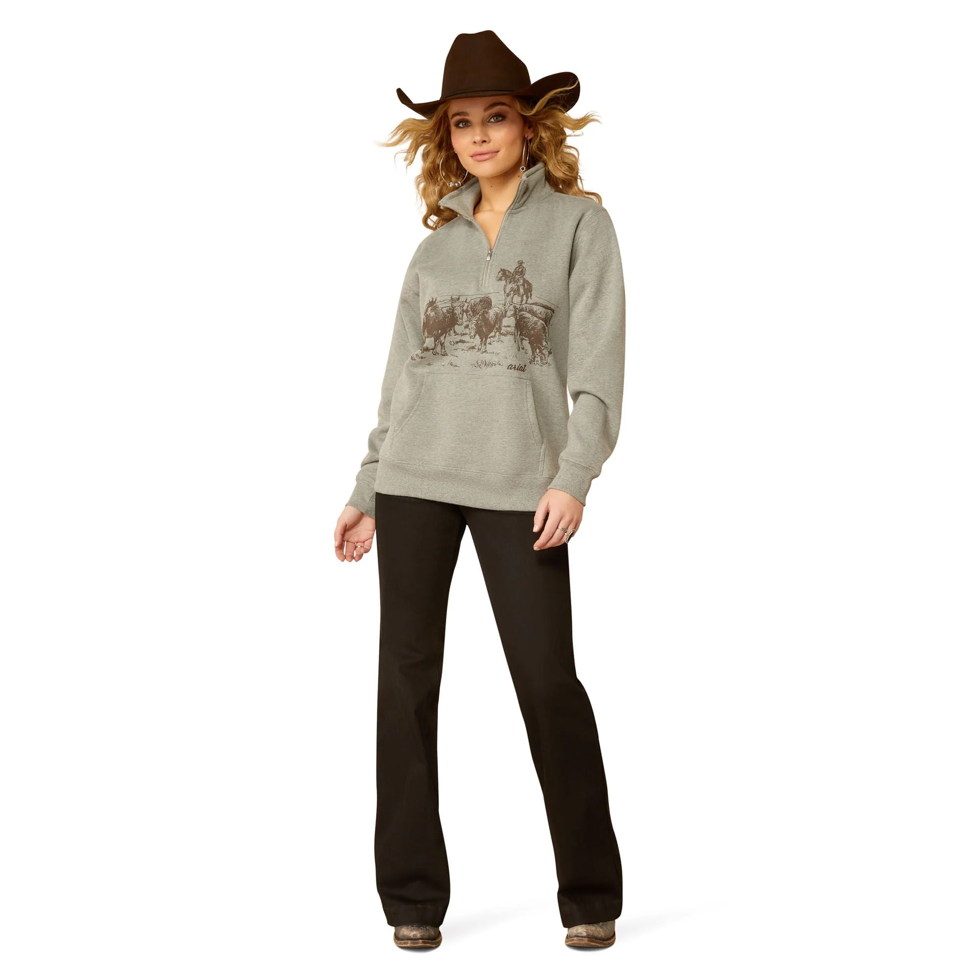 Ariat Women's 1/2 Zip Sweatshirt - Pet's Shop