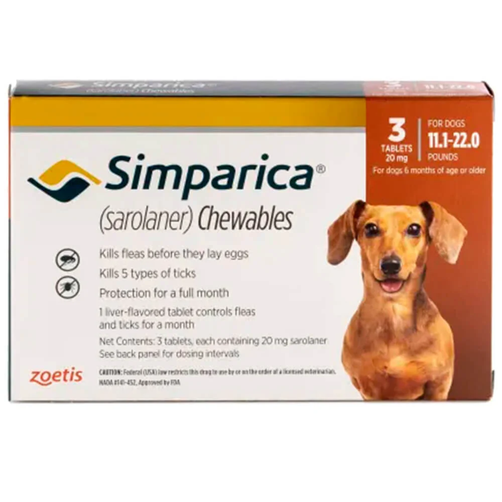 Simparica Chewable Tablets for Dogs - Pet's Shop