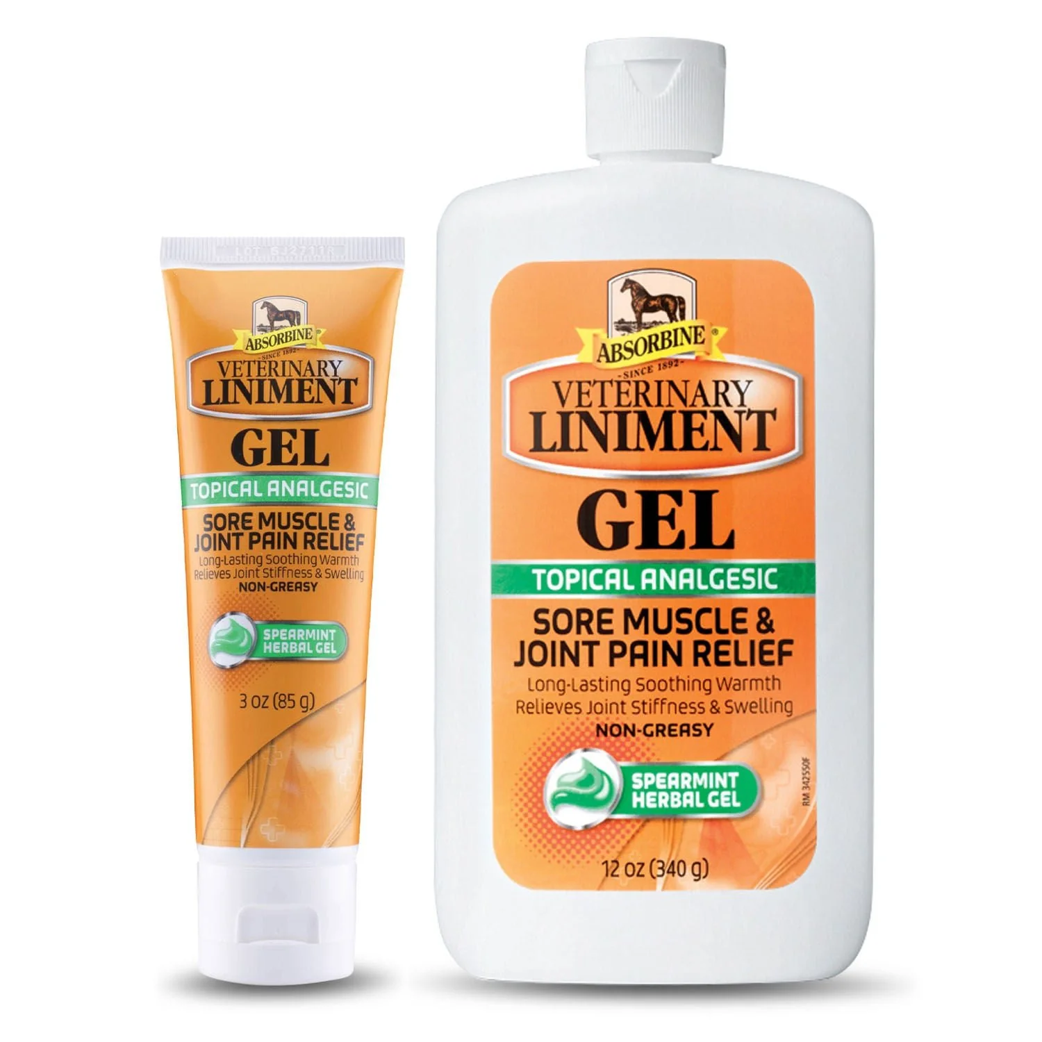 Absorbine Veterinary Liniment Gel, 3 oz and 12 oz Combo Pack - Pet's Shop
