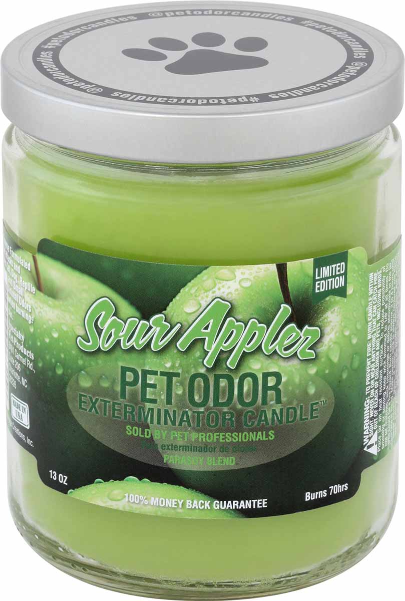 Pet Odor Exterminator Candle, Sour Applez Up, 13 oz - Pet's Shop