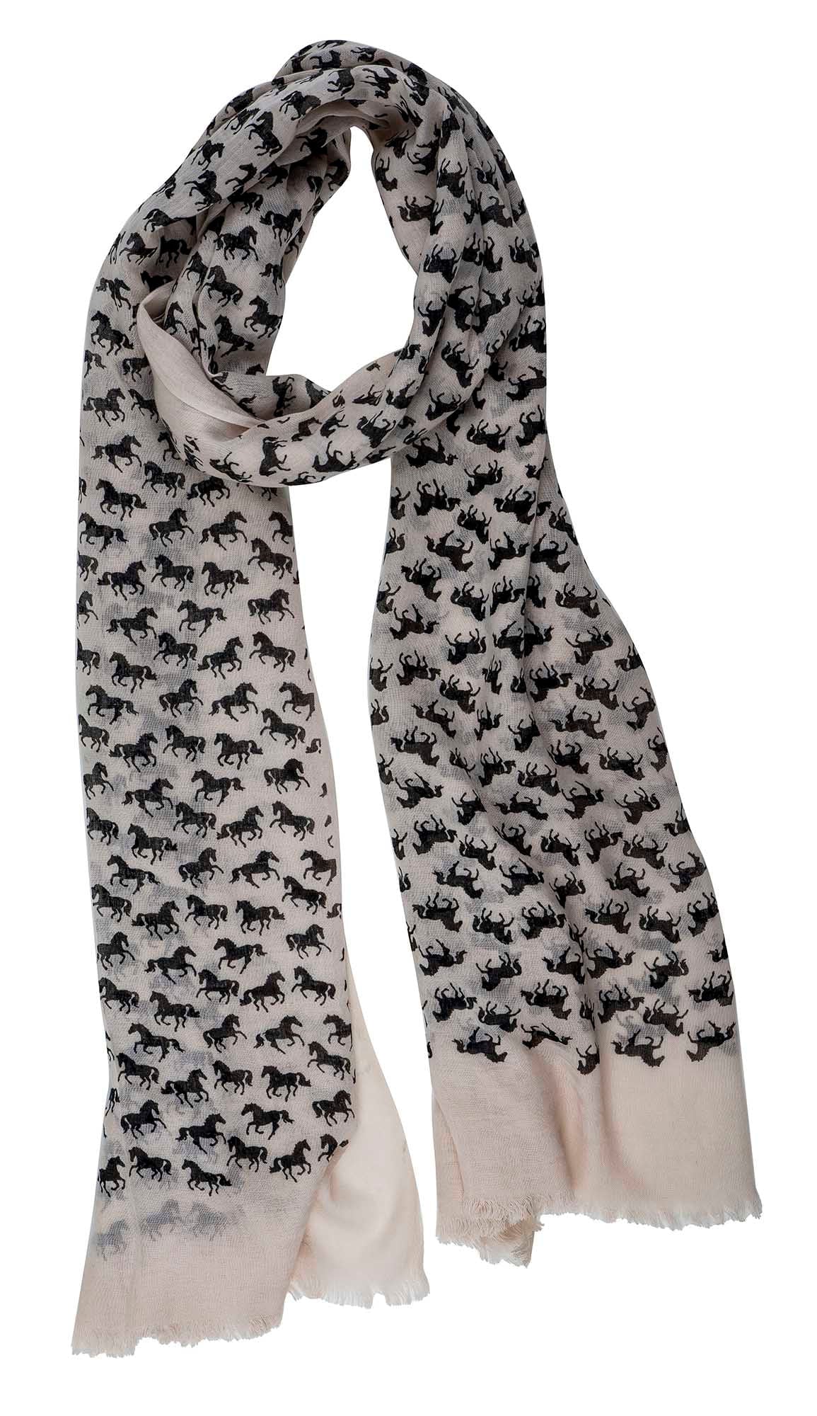 Lila Horse Silhouettes Scarf - Pet's Shop