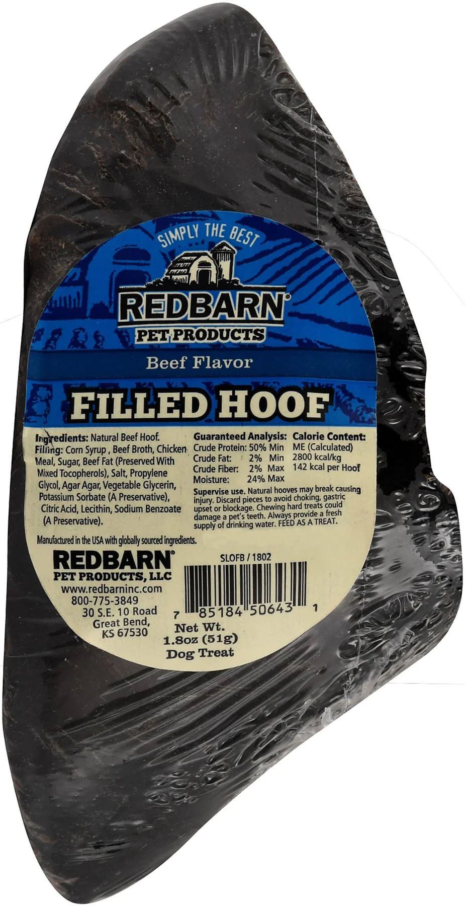 Redbarn Dog Treats Filled Cow Hoof - Pet's Shop