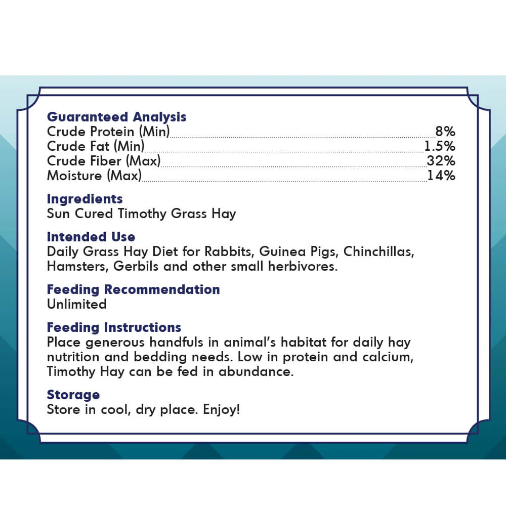 Grandpa's Best Timothy Hay Bale - Pet's Shop