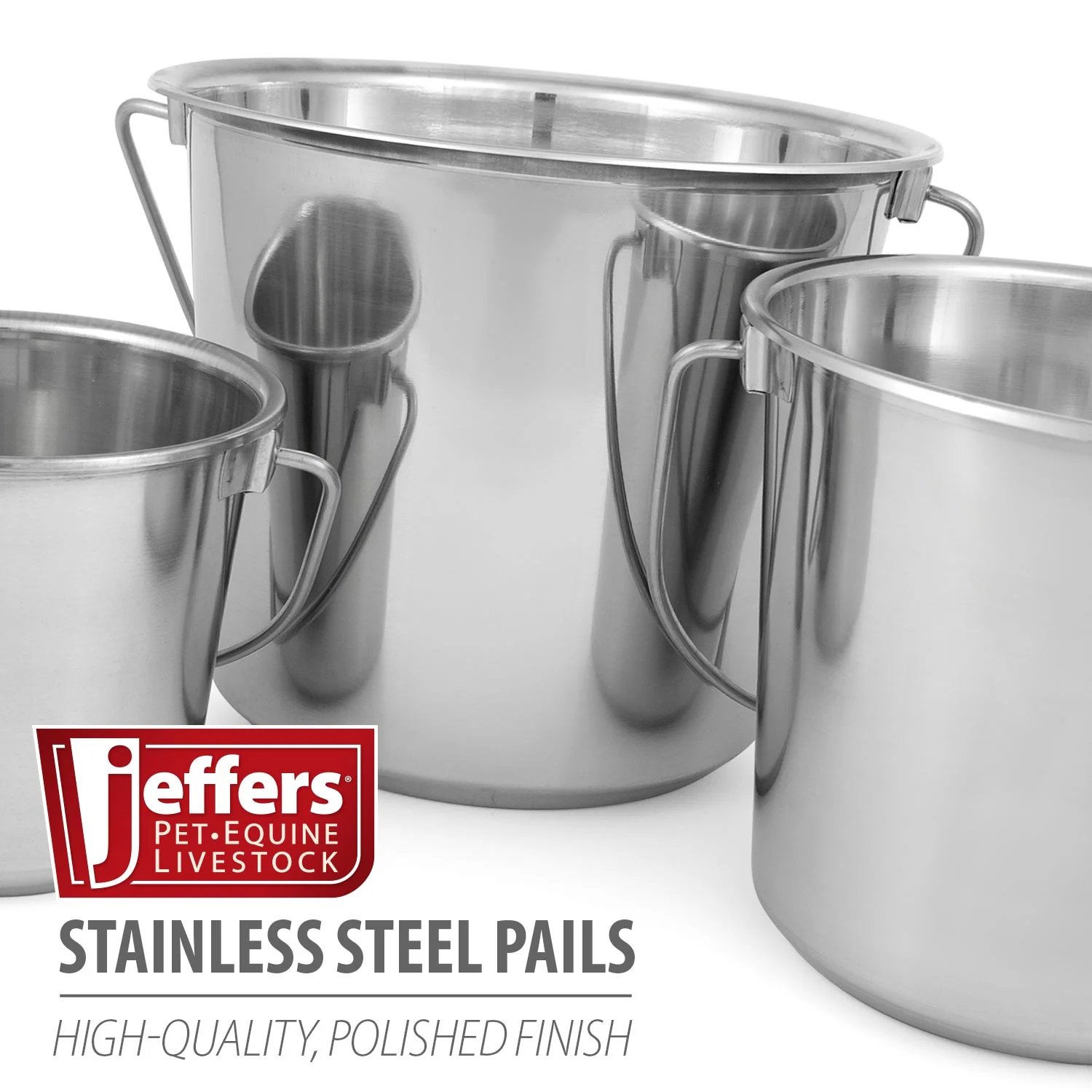 Multi-Purpose Stainless Steel Pails with Handle - Pet's Shop