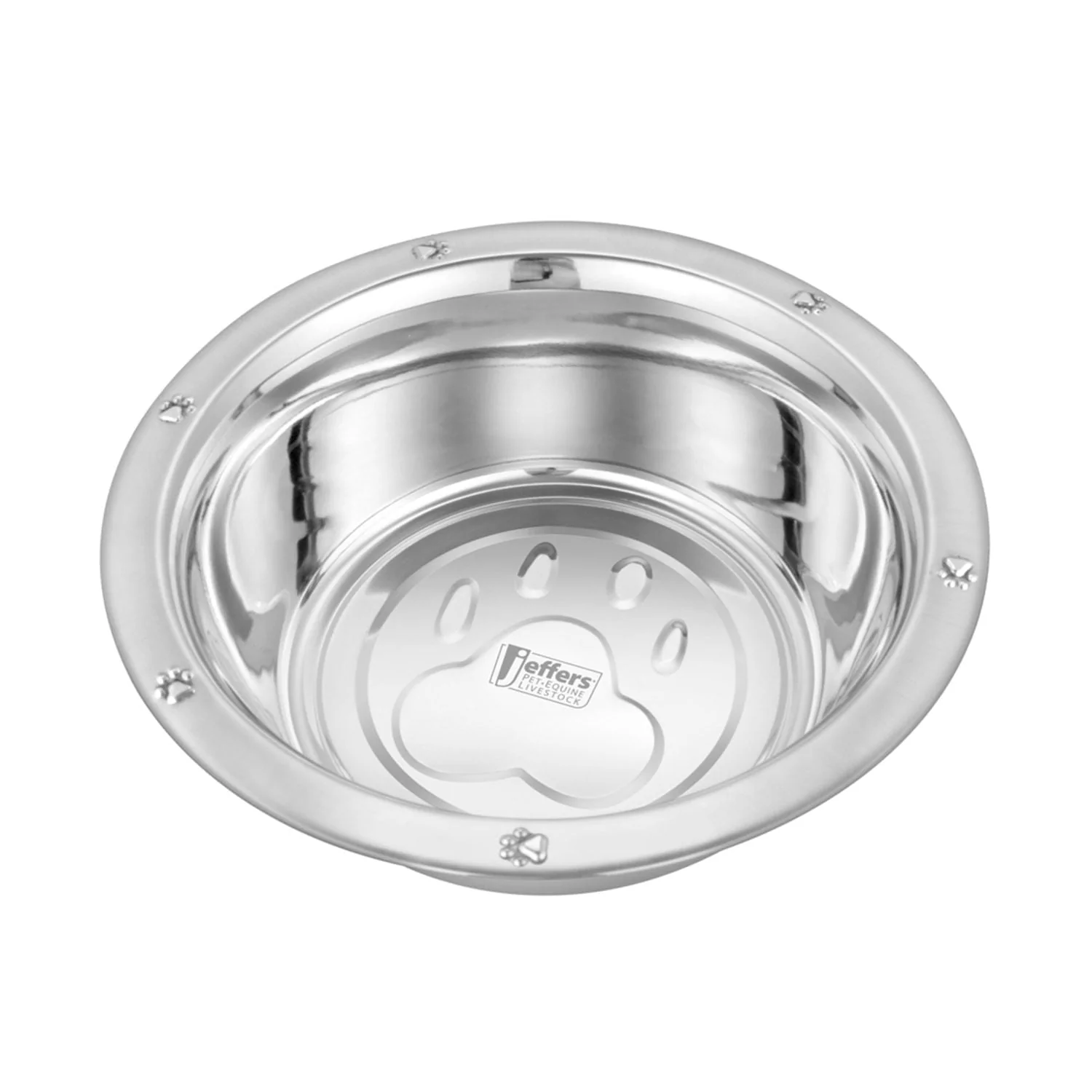 Stainless Steel Embossed Wide-Lip Food & Water Pet Bowls - Pet's Shop