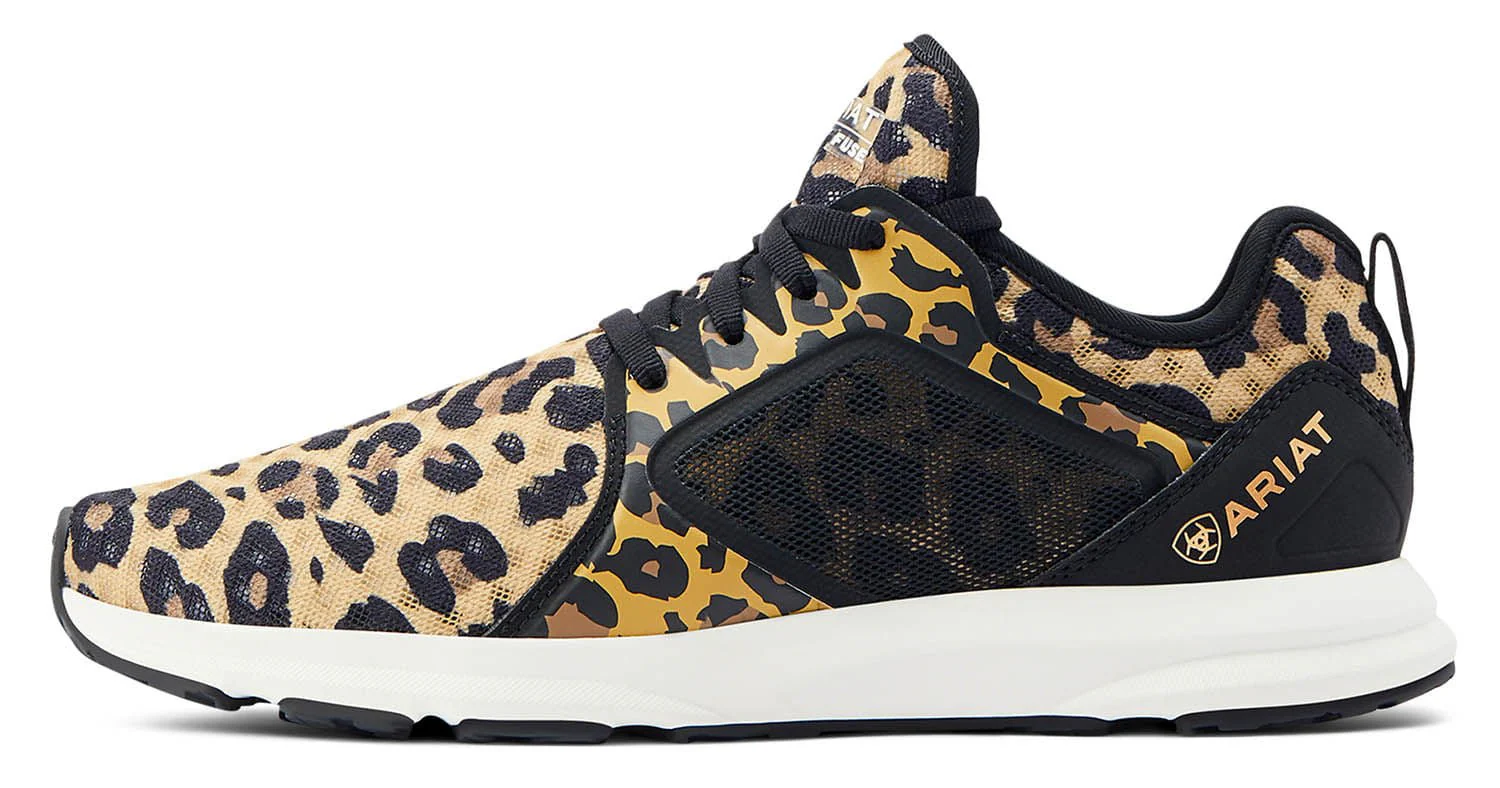 Ariat Women's Fuse Tennis Shoes, Leopard Print - Pet's Shop