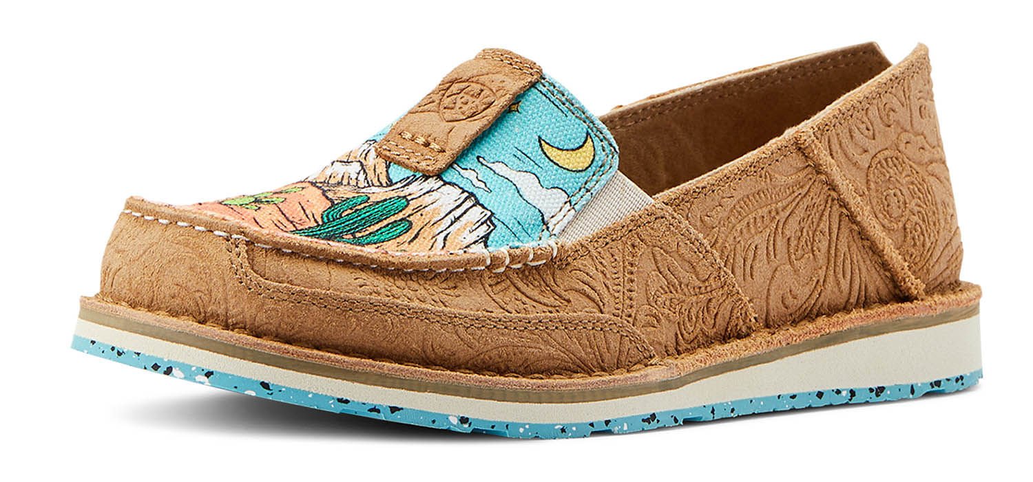 Ariat Women's Cruiser, Tan Suede Emboss/Arizona Skies - Pet's Shop