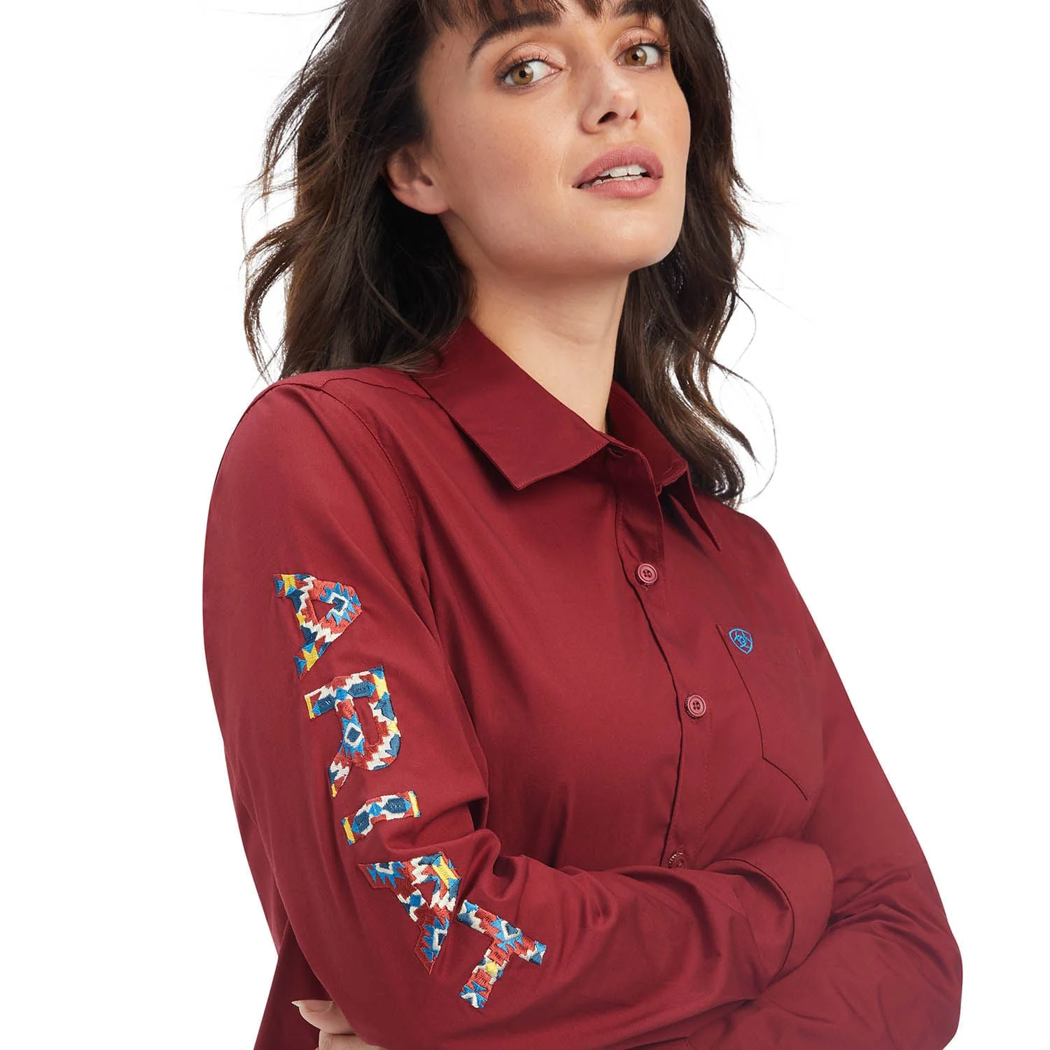 Ariat Team Kirby Stretch Shirt, Rouge Red - Pet's Shop
