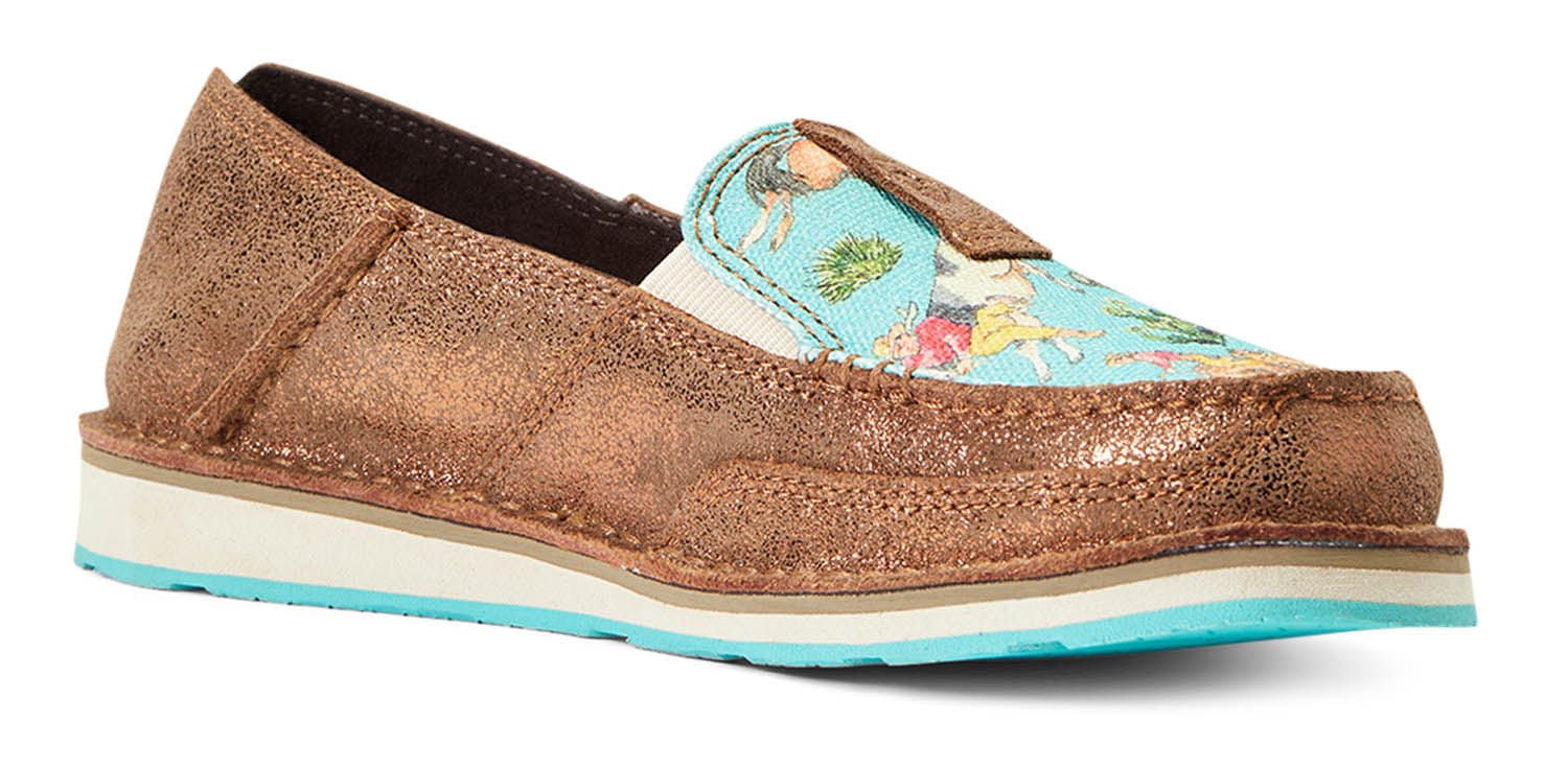 Ariat Women's Cruiser, Copper Metallic/Bucking Turquoise - Pet's Shop
