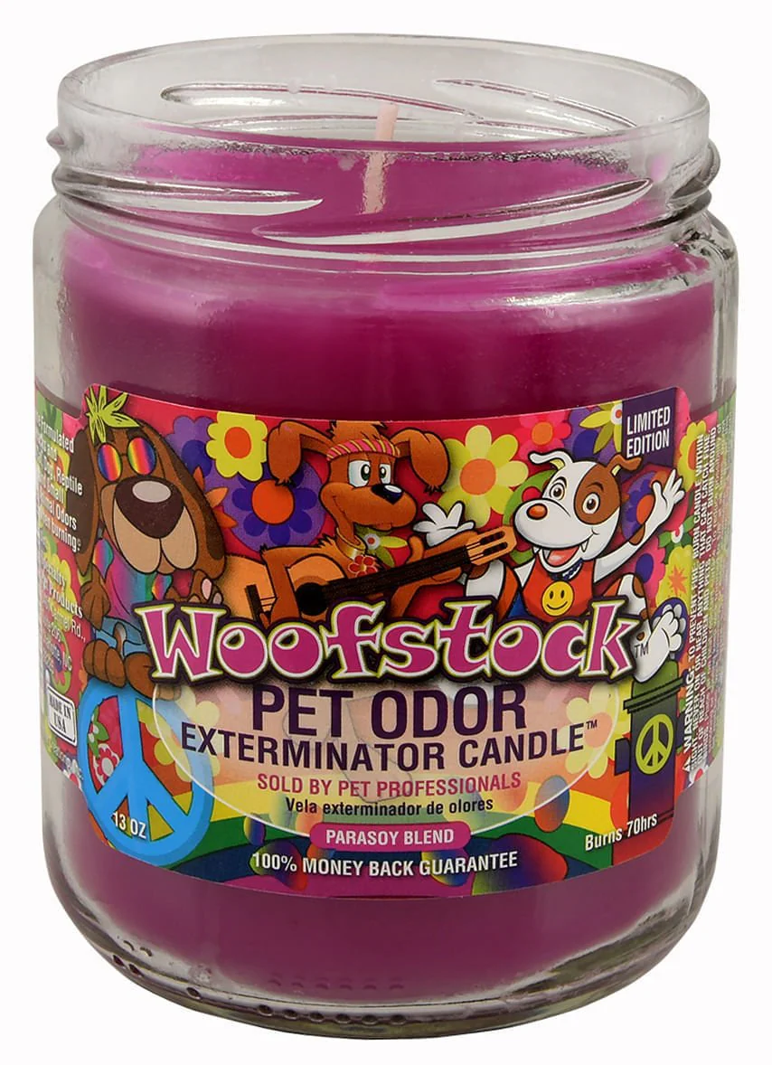 Pet Odor Exterminator Candle, Woofstock, 13 oz - Pet's Shop