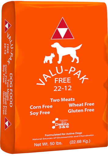 Valu-Pak Free 22-12 Dry Dog Food (Orange Bag), 50 lb - Pet's Shop