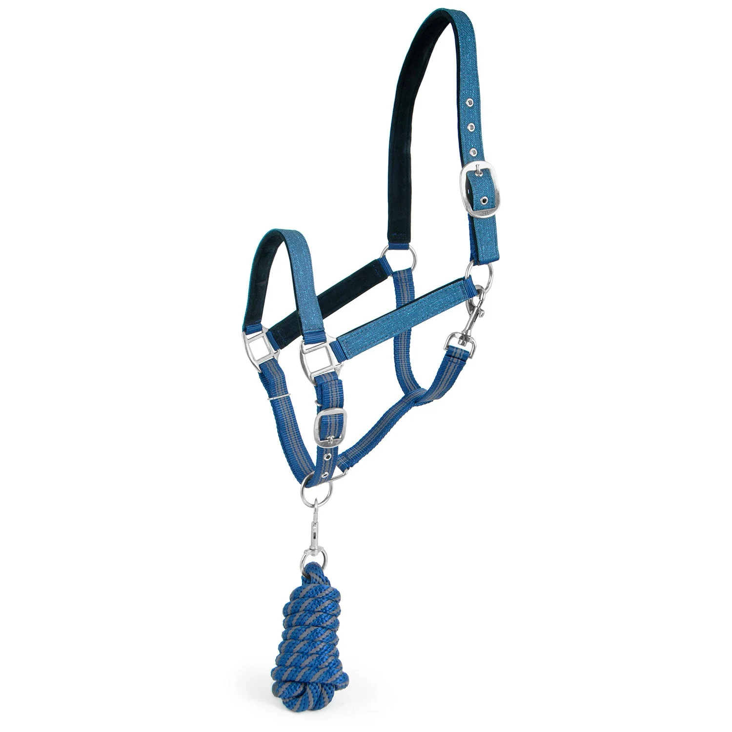 Poplar Head Nylon Horse Halter & Lead Matching Set, Full Size - Pet's Shop