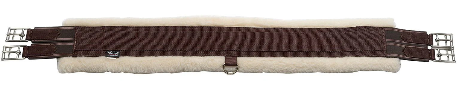 Perri's Nylon Fleece Lined Girth, Brown - Pet's Shop