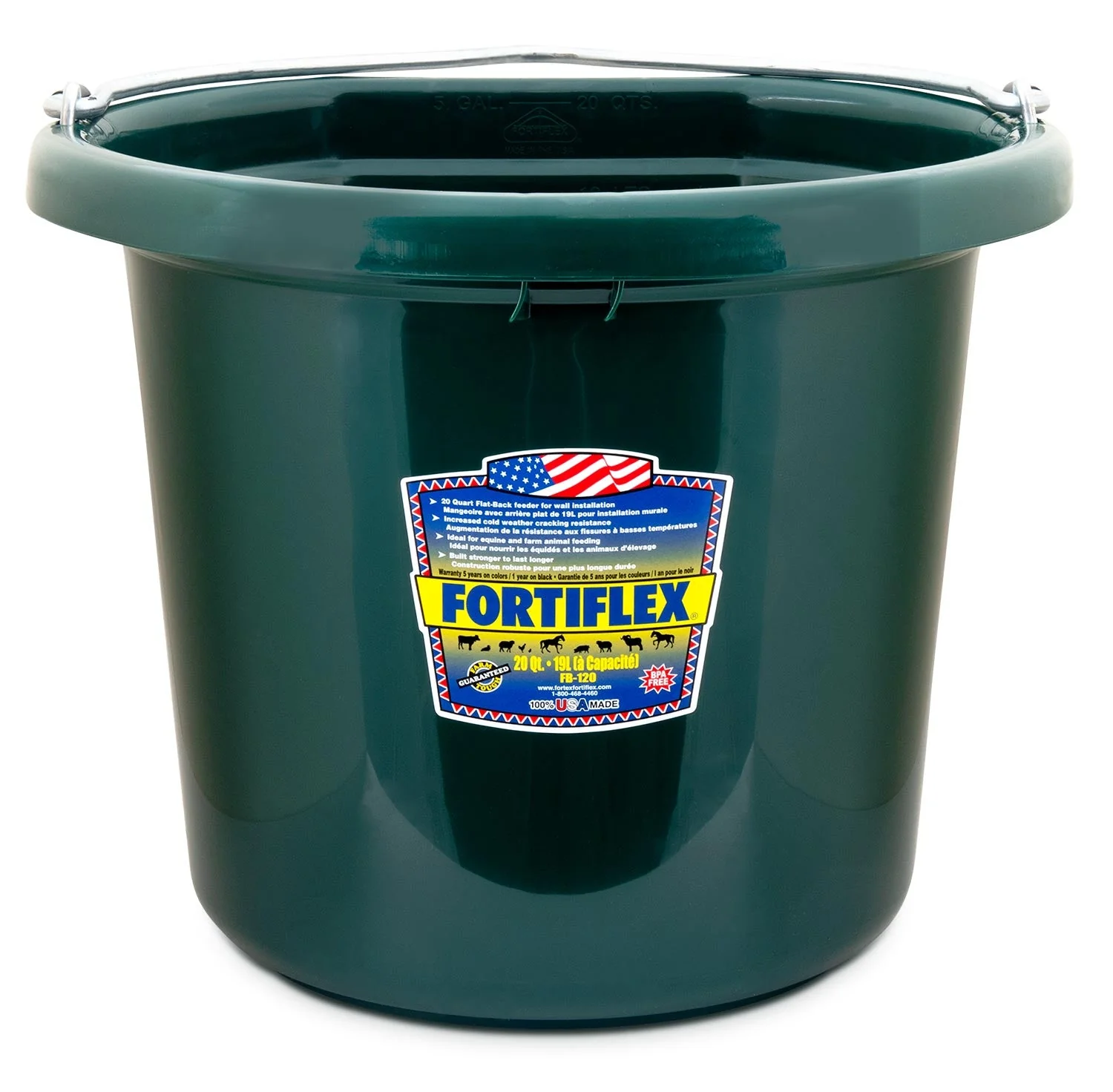 Fortiflex Flatback Bucket, 5 Gallon - Pet's Shop