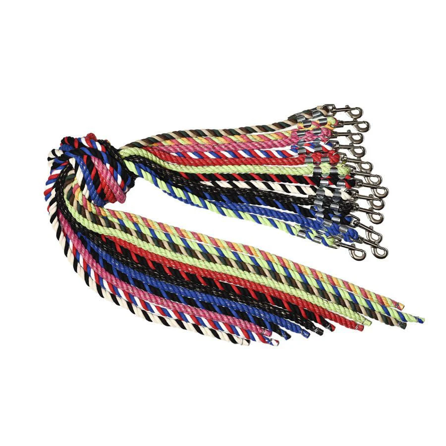 Perri's Leather Glitter Cotton Lead Rope, Assorted Colors, 1/2