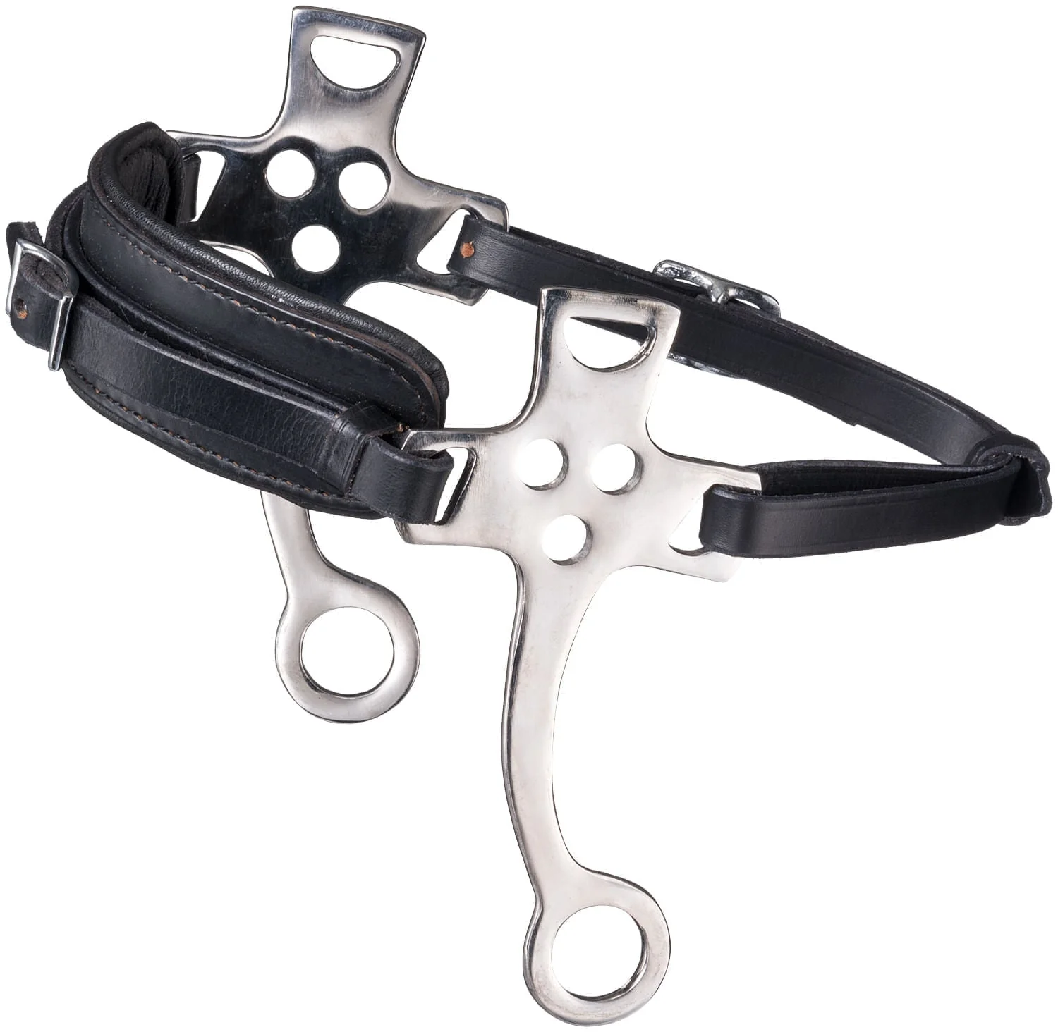 Stainless Steel Leather Nose Hackamore - Pet's Shop