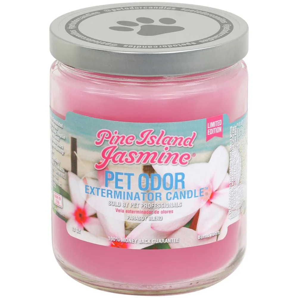 Pet Odor Exterminator Candle, Pine Island Jasmine, 13 oz - Pet's Shop