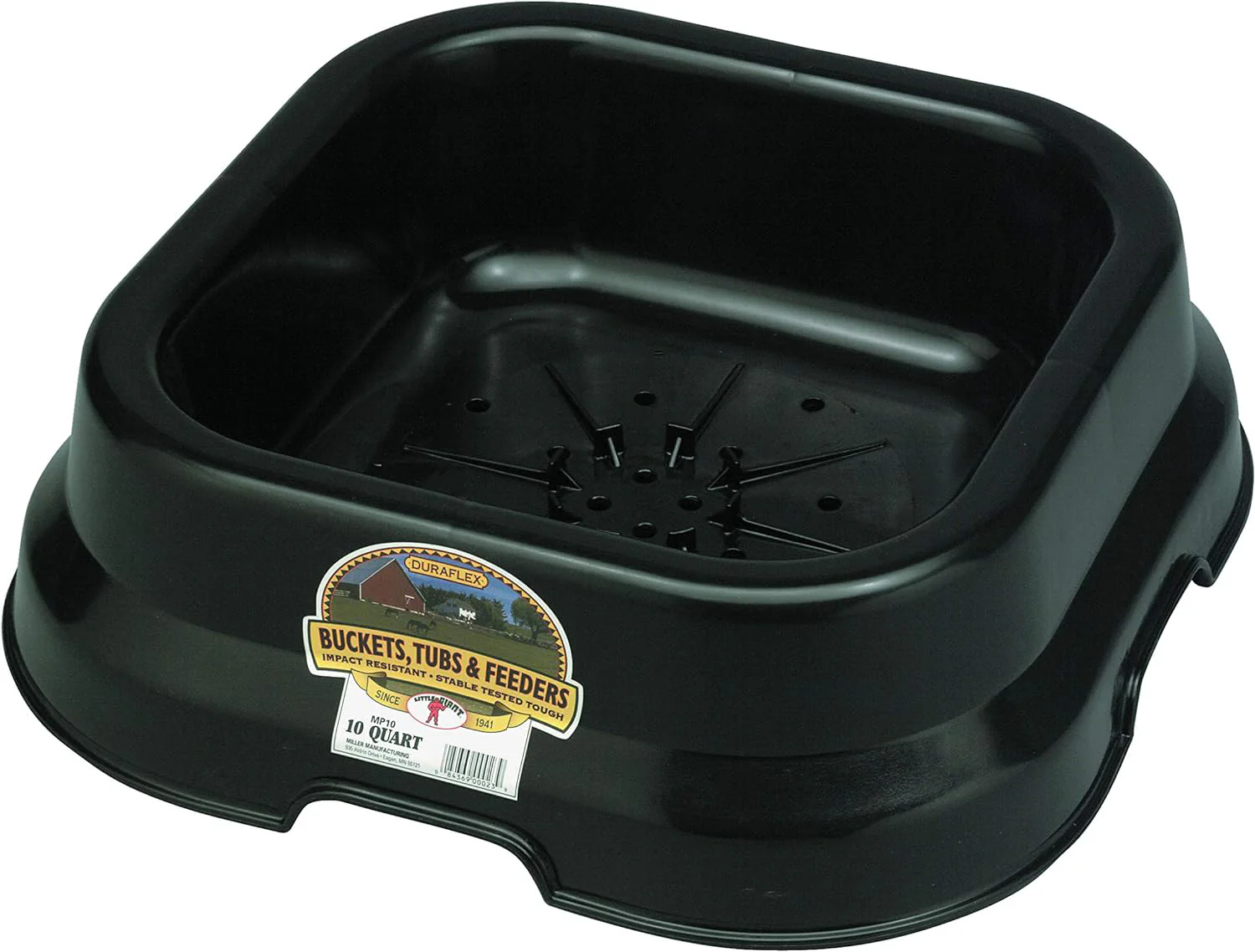 Plastic Salt & Mineral Block Pan, 10 qt, Black - Pet's Shop