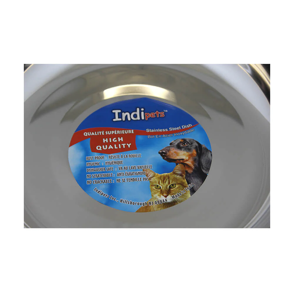 Indipets Non-Tip Stainless Steel Bowl - Pet's Shop