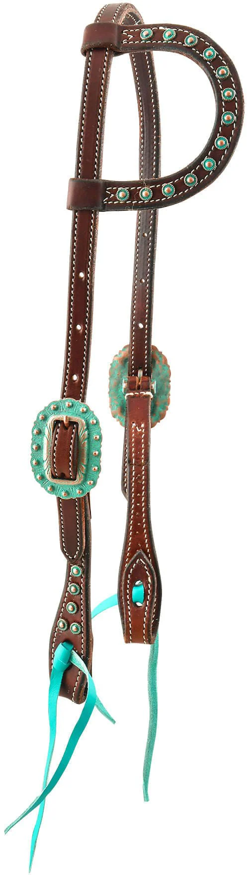 Martin Antique Turquoise Sliding Ear Headstall - Pet's Shop