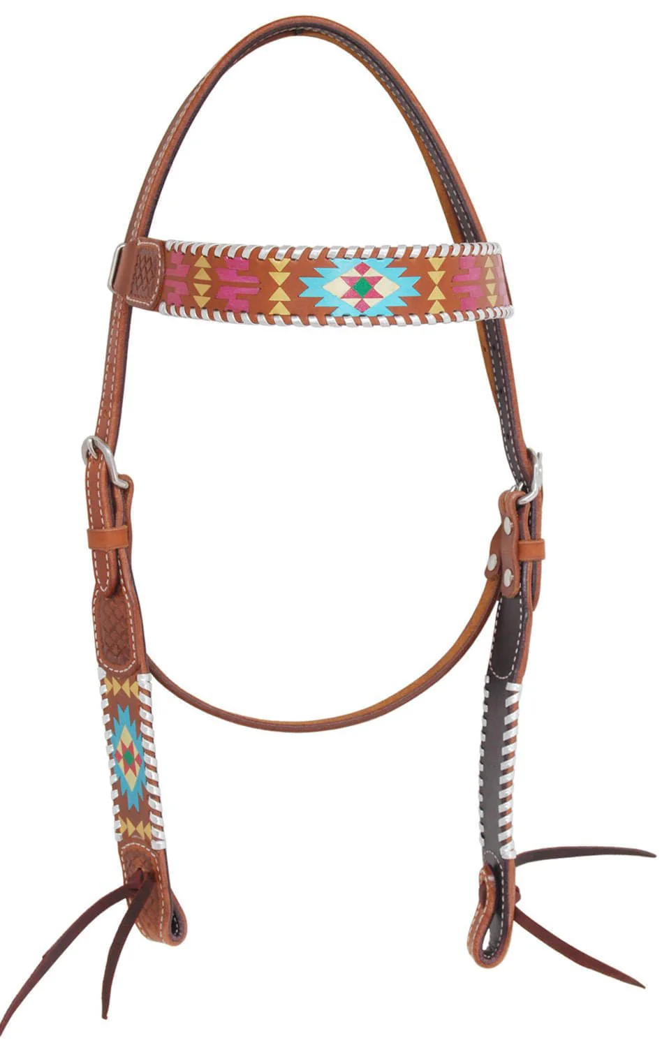 Rafter T Painted Aztec Browband Headstall - Pet's Shop