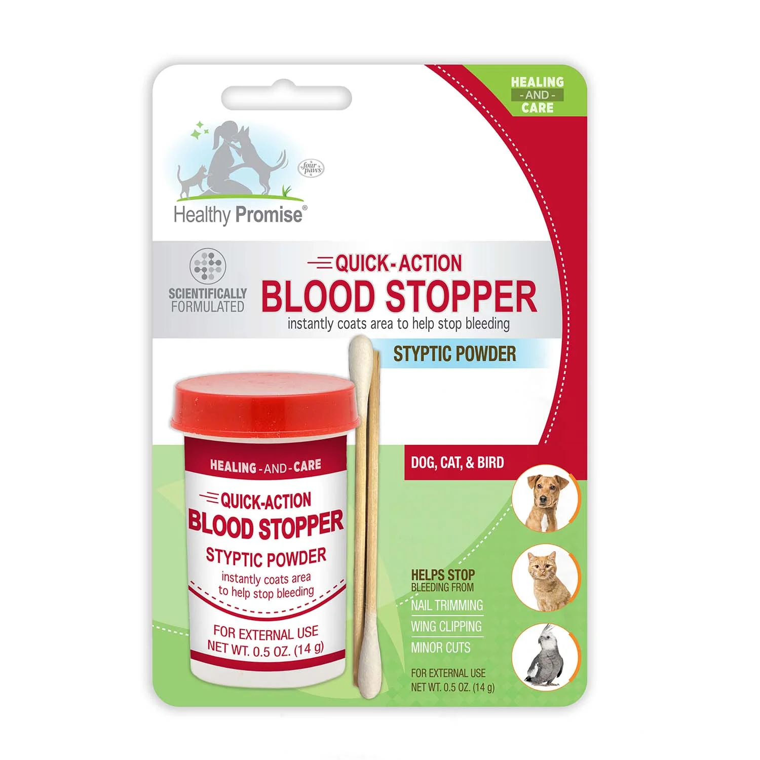 Healthy Promise Quick-Action Pet Blood Stopper Styptic, 0.5 oz - Pet's Shop