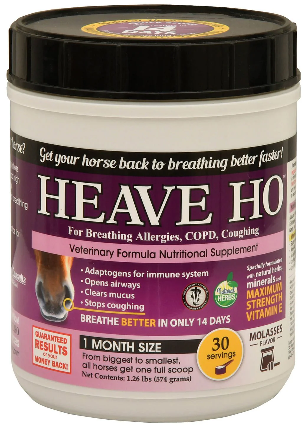 Heave Ho Horse Breathing Supplement, 30 Day Supply - Pet's Shop