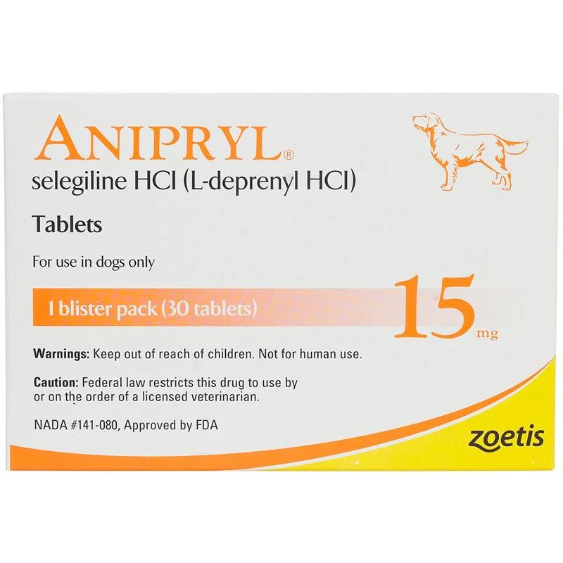 Rx Anipryl selegilline HCl (L-deprenyl HCl) Tablets for Dogs - Pet's Shop